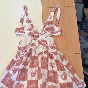 Fashion Nova Pink and White Dress